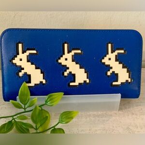 TORY BURCH RARE LUNAR NEW YEAR RABBIT SLIM WALLET $298